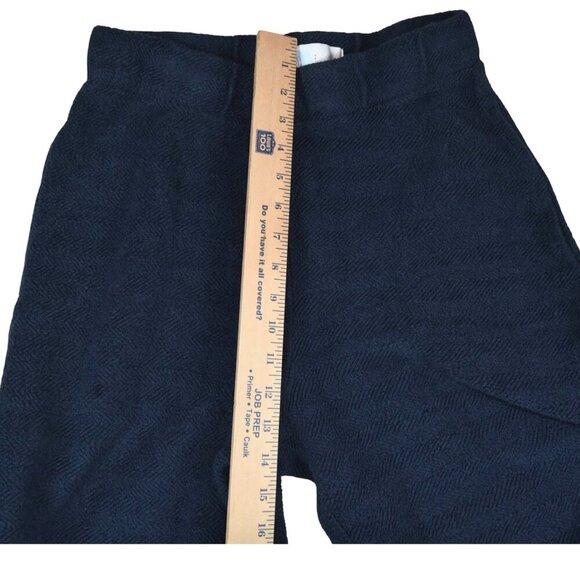 Free People Beach Bloomer Cropped Wide Leg Pants in Terry Cotton Navy Sz S - Picture 8 of 9